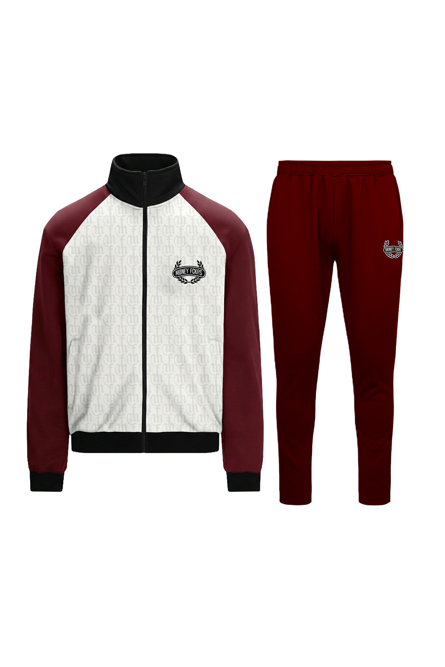 KOMPLET DRESOWY - MF MONOGRAM BORDO