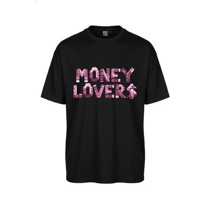 MONEY LOVERS T-SHIRT - CZARNY