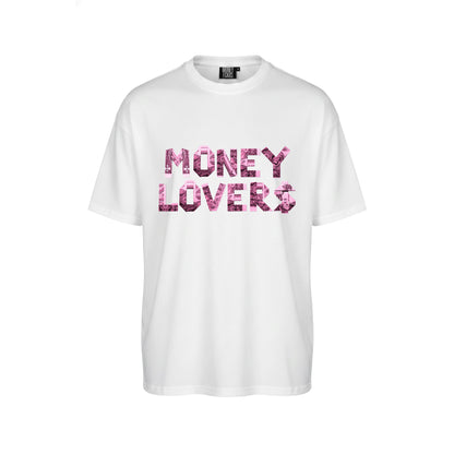MONEY LOVERS T-SHIRT - BIAŁY