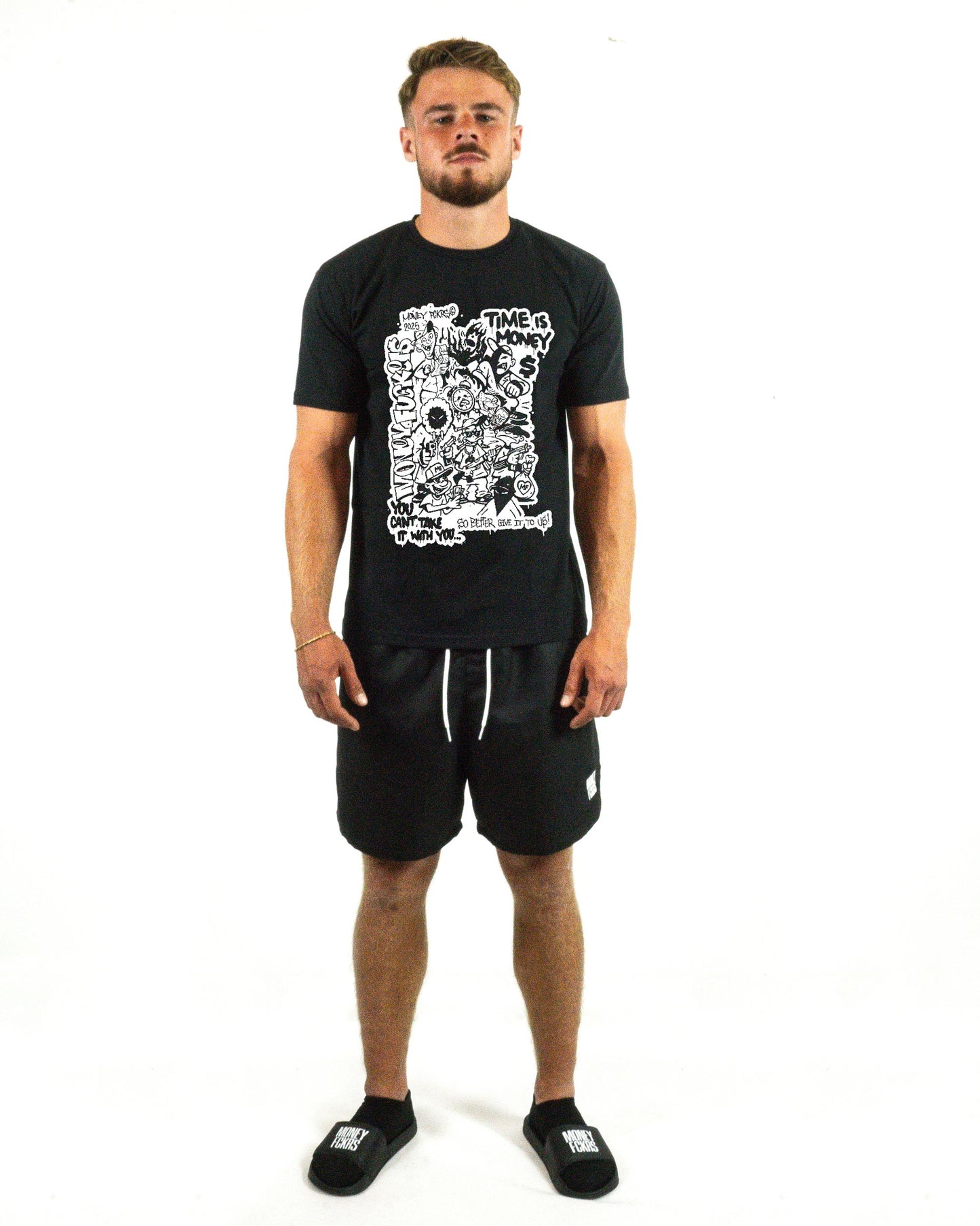 TIME IS MONEY T-SHIRT - CZARNA