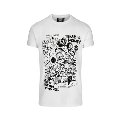 TIME IS MONEY T-SHIRT - BIAŁA